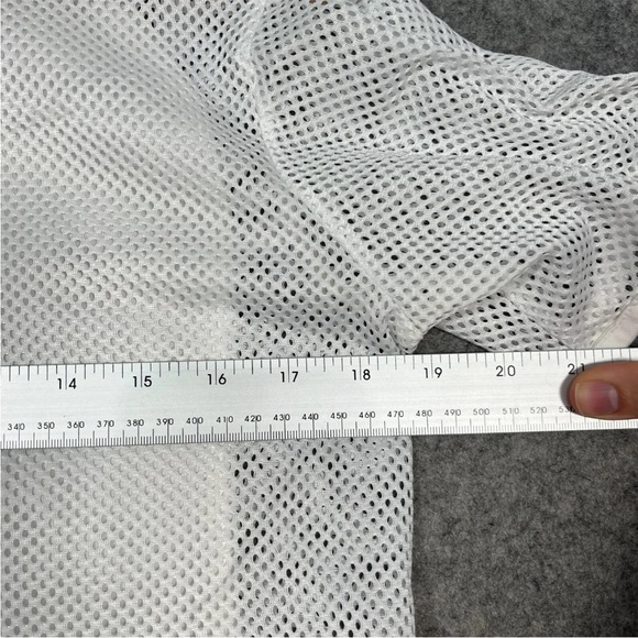 NIKE T Shirt Size Small Womens White Center Swoosh Mesh Crop Breathable Top - Picture 9 of 10